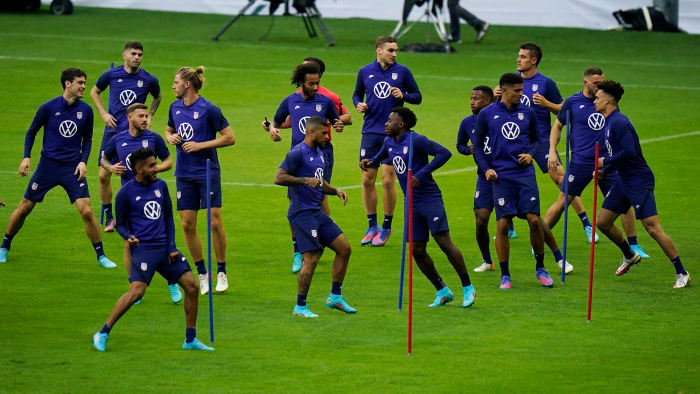 The USMNT trains at Estadio Azteca in Mexico City